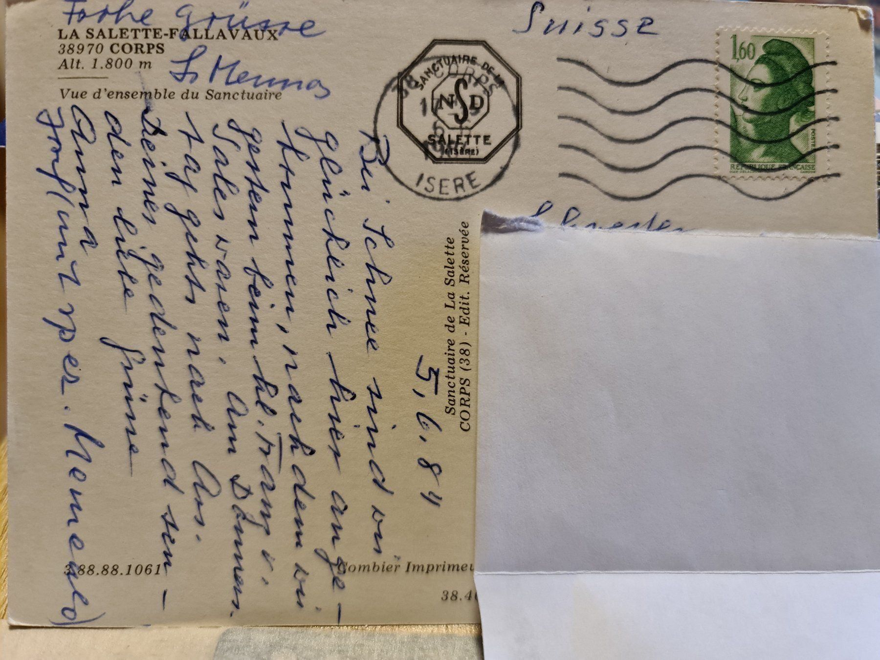 Cartoline postali: Ansichtskarte La Salette Fallavaux – Usato da Dintikon venduto da Vexi 1