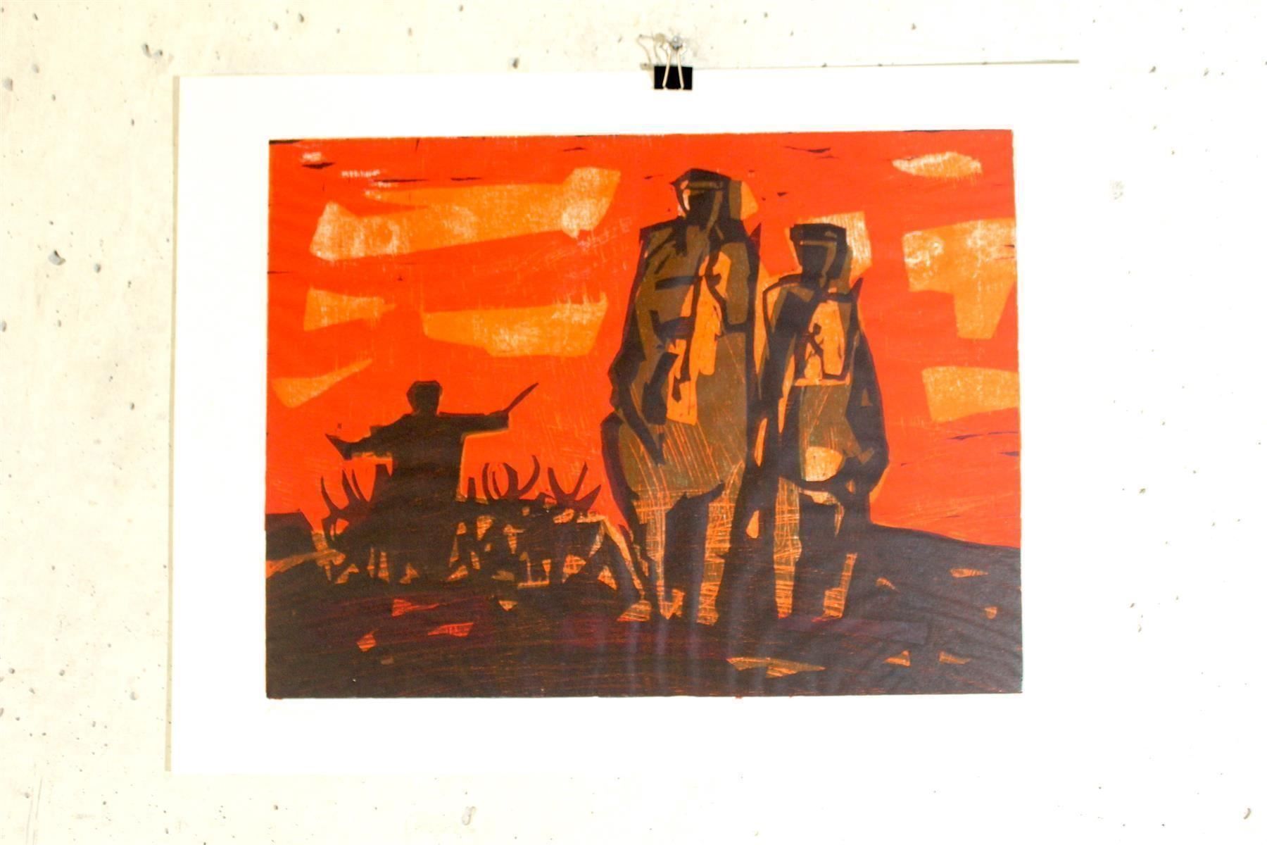 Xilografie: HANS WEIDMANN (Schweiz, 1918-1997) – Usato da Bern venduto da Arting 2