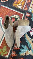 Bottines Minelli cuir gris et doré T38 occasion