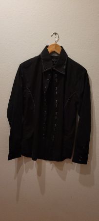 Smog Hemd Schwarz Grösse M Slim Fit