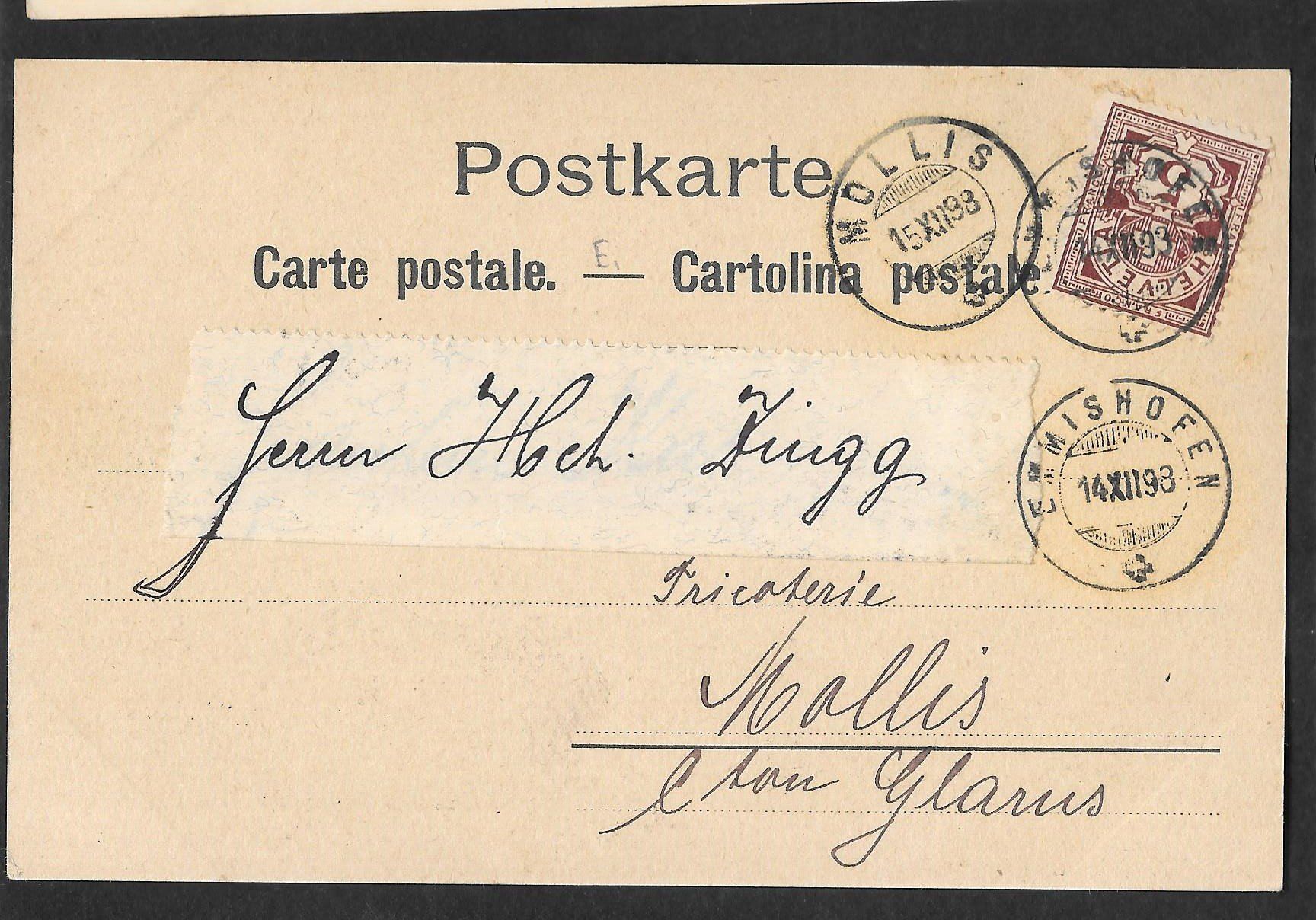 Cartoline postali: Emmishofen farbige Lithografie 3 Bilder – Usato da Olten venduto da clotaldi 1