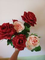 neu: Künstliche Rosen rot/pink, Deko 