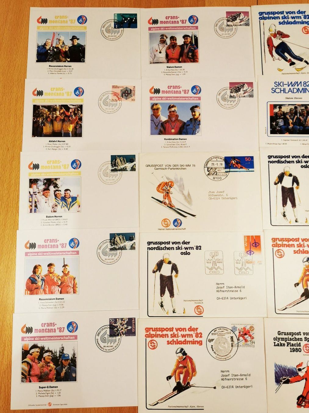 Tutti i francobolli: 42 CH-Wintersportbriefe – Usato da Buttikon venduto da billigJackob 4