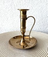 Vintage Messing Kerzenhalter mit Griff
