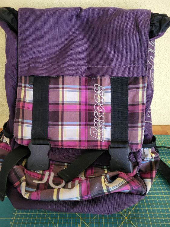 Schulrucksack/Laptoprucksack, lila-kariert von racoon (Gebraucht) in ...