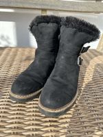 Schwarze Damen Stiefeletten mit Schnallen Gröss