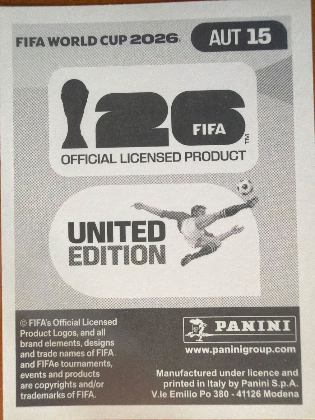 Panini Sammelbilder & Trading cards: Panini AUT15 – Neu (gemäss Beschreibung) aus Susten von Rechnun 1