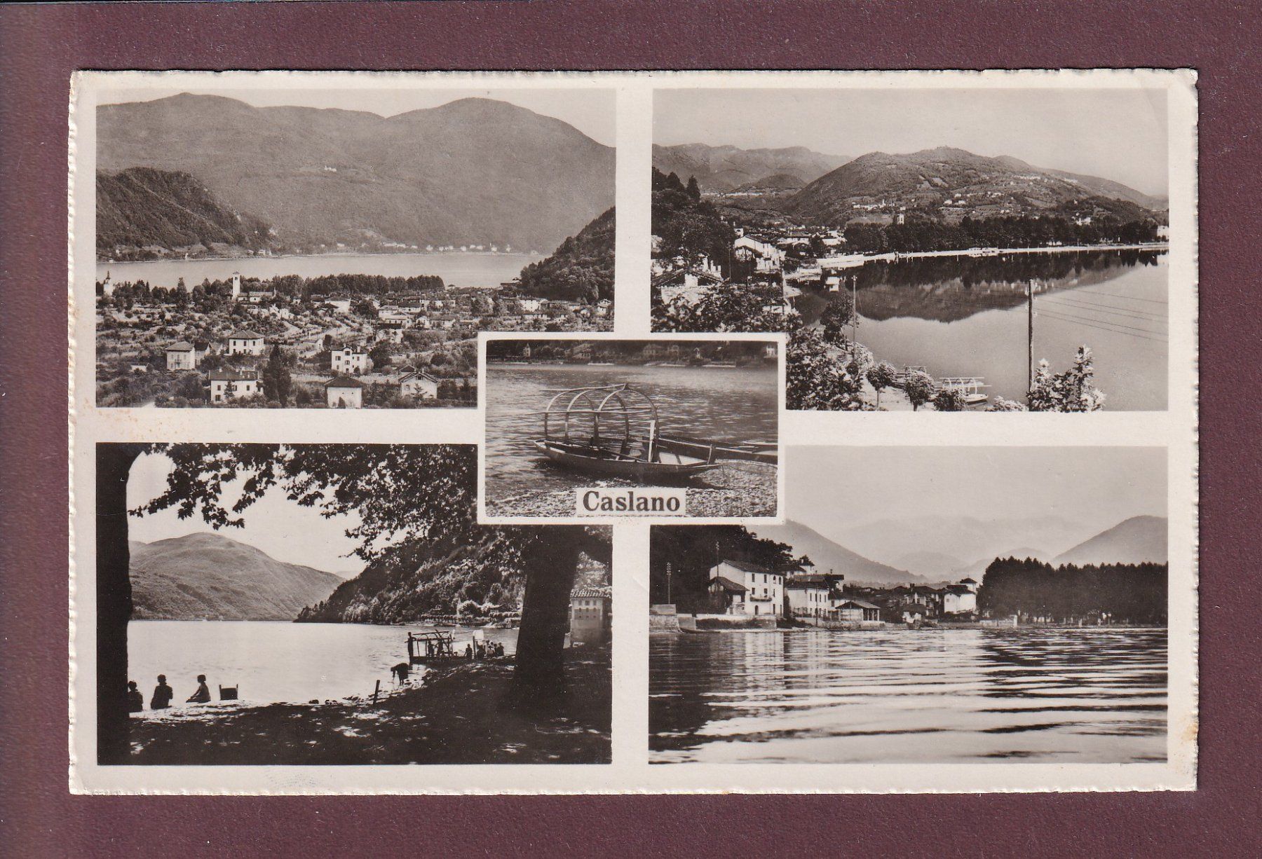 Cartoline postali: CASLANO - 5 images - 1947 – Usato da Pully venduto da nicecards