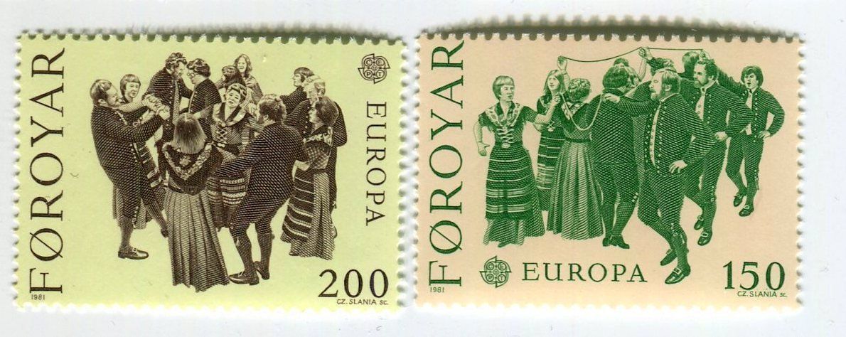 Tous les timbres: Briefmarken "Tanzen". Färöer. – Neuf avec emballage d'origine à Basel par Butsch5