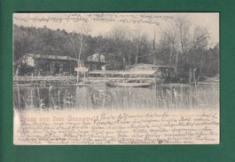 Gruss aus dem GRUNEWALD - Alte Fischerhütte - 1902 // Eckbug