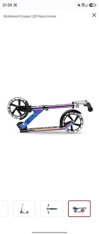 Micro Kickboard: Micro Cruiser LED Neochrome Faltbar – Gebraucht aus Reinach BL von ani_8xbq 1