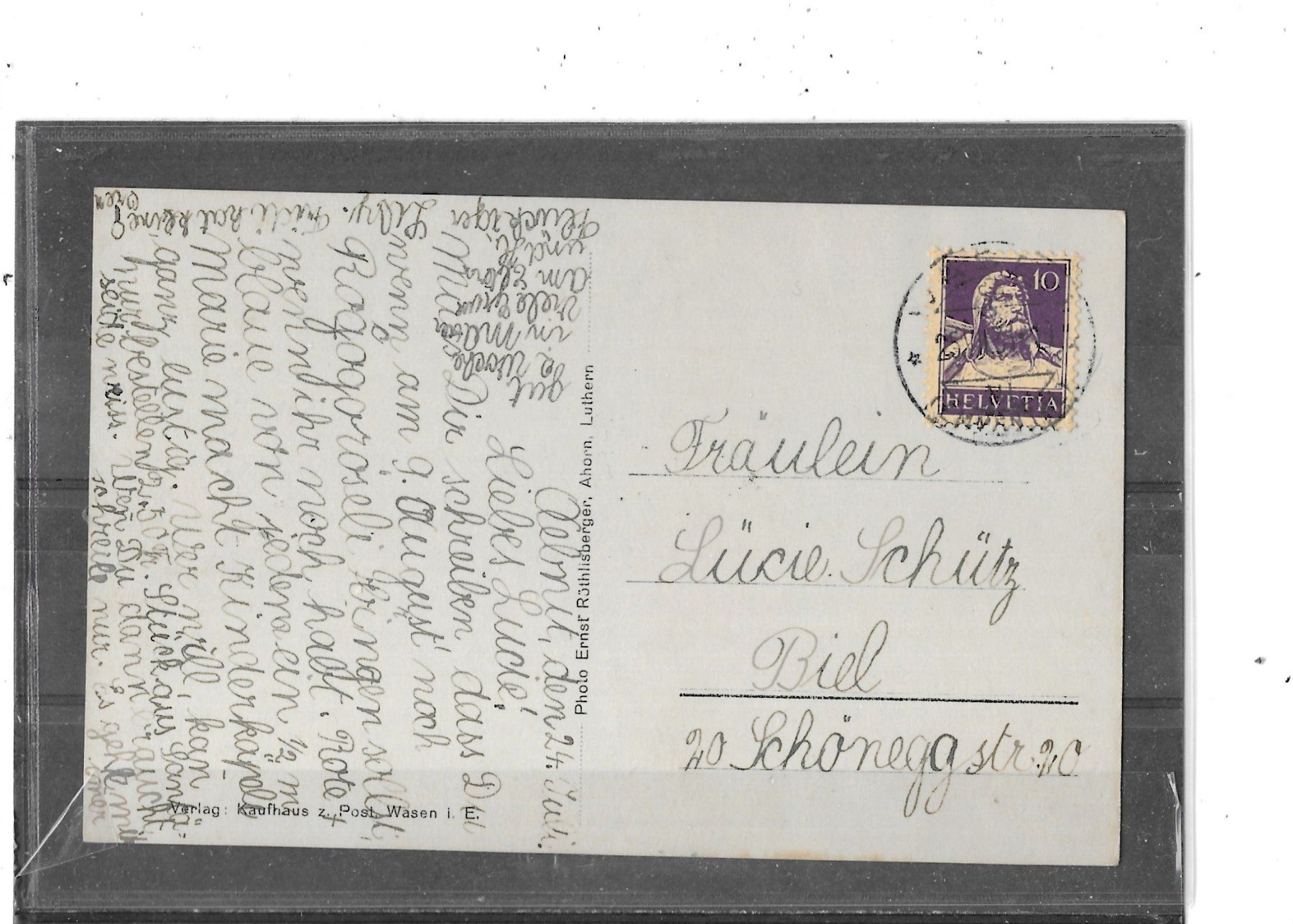 Cartoline postali: BE Wasen im Emmental 1931 – Usato da Schocherswil venduto da Wilare 1