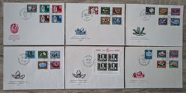 LOT 1957-61 + Block FDC illustriert hochwertig Top ab 1.-