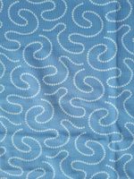 Baumwolljersey Coupon 95x65cm/ Blau Punktelinien weiss