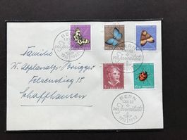 1952 Pro Juv. J143-J147 auf Couvert ET