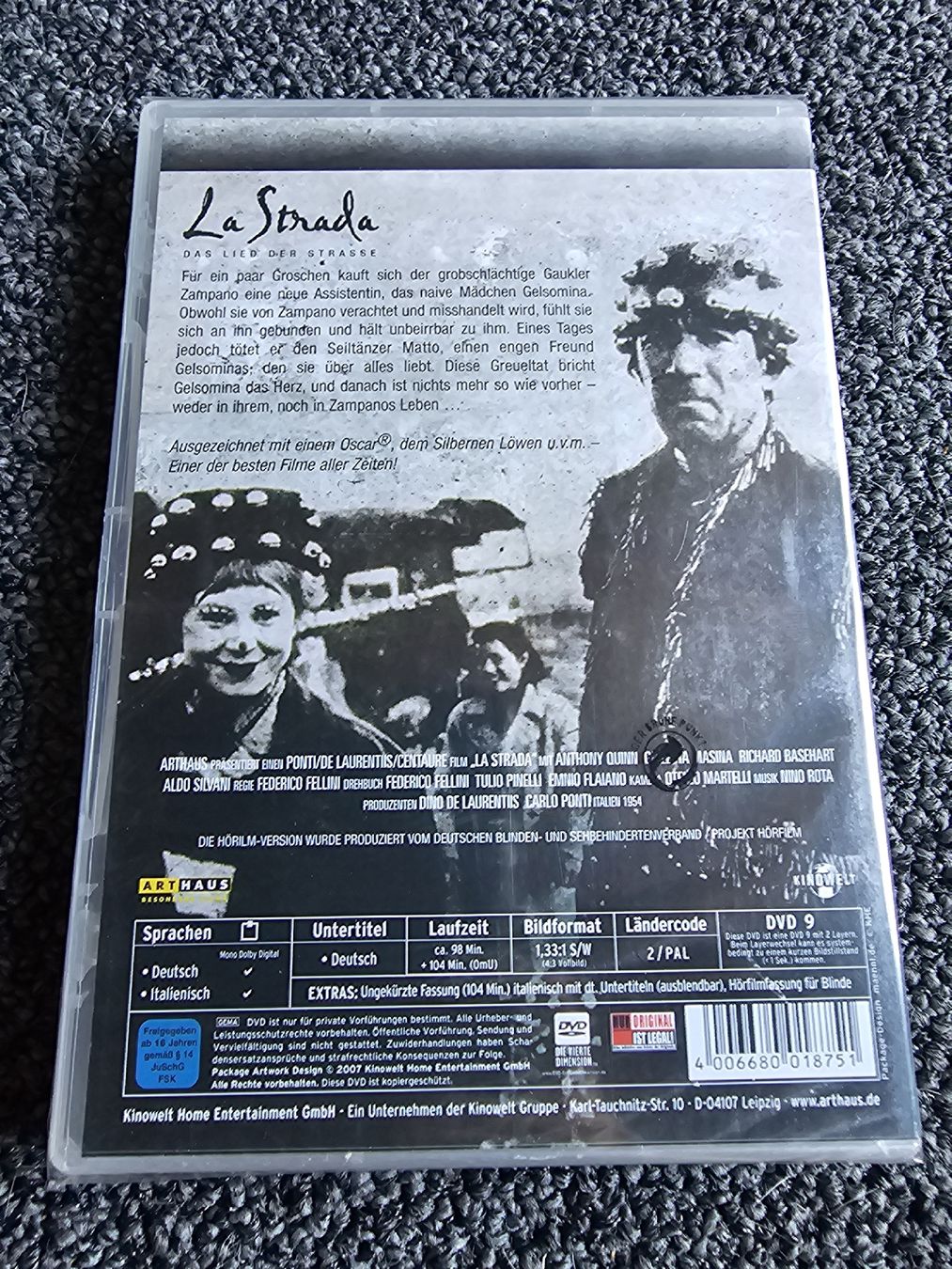 Tutti i DVDs: Federico Fellini "La Strada" DVD - Klassiker Neuverpackt – Nuovo e nell'imballaggio originale da Ruswil venduto da jan_bxl5 1