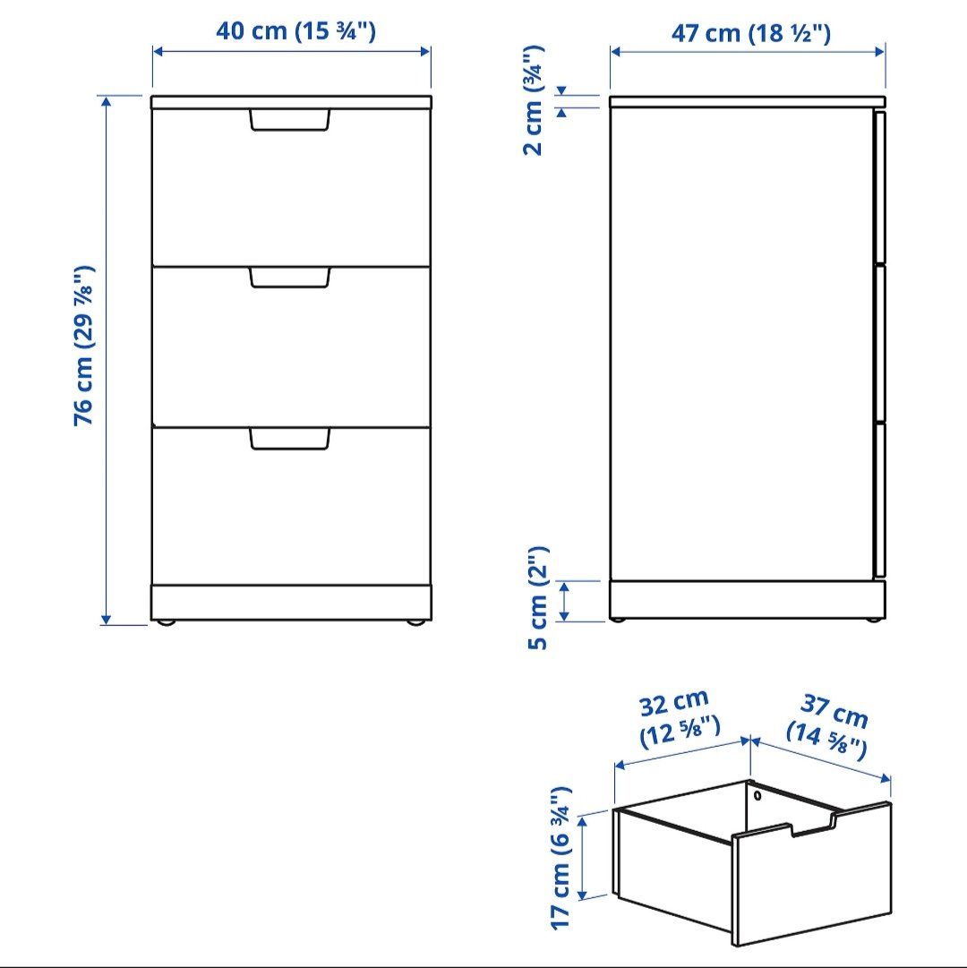 Ikea Cassettiere: IKEA Nordli Kommode mit 3 Schubladen – Usato da Zürich venduto da Viana3 4