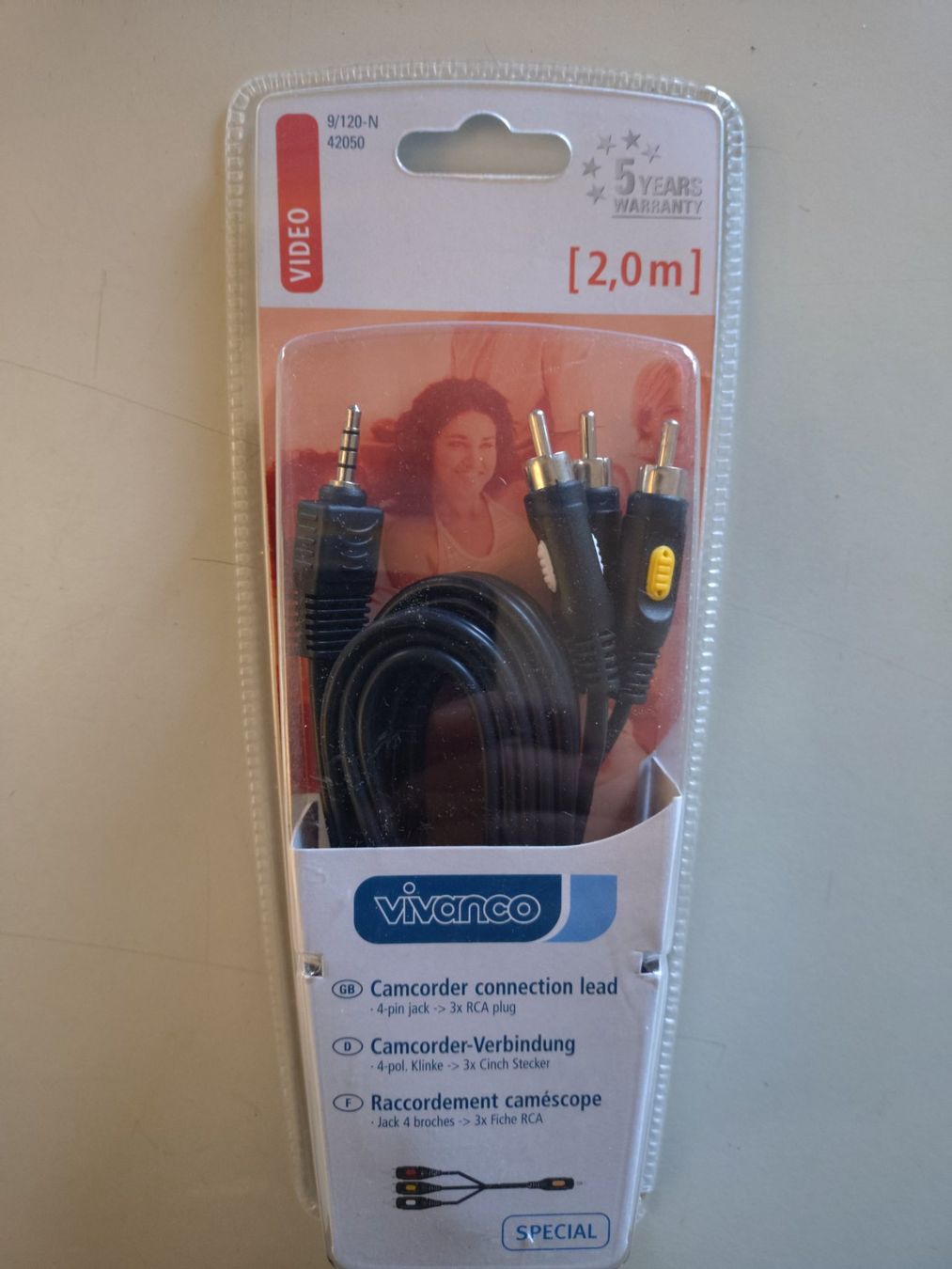 Cavi: Video Kamera Anschluss Kabel – Nuovo e nell'imballaggio originale da Tägerschen venduto da Tech-World7