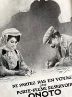 Onoto Fülhalter - 2 alte Werbungen / Publicités 1910