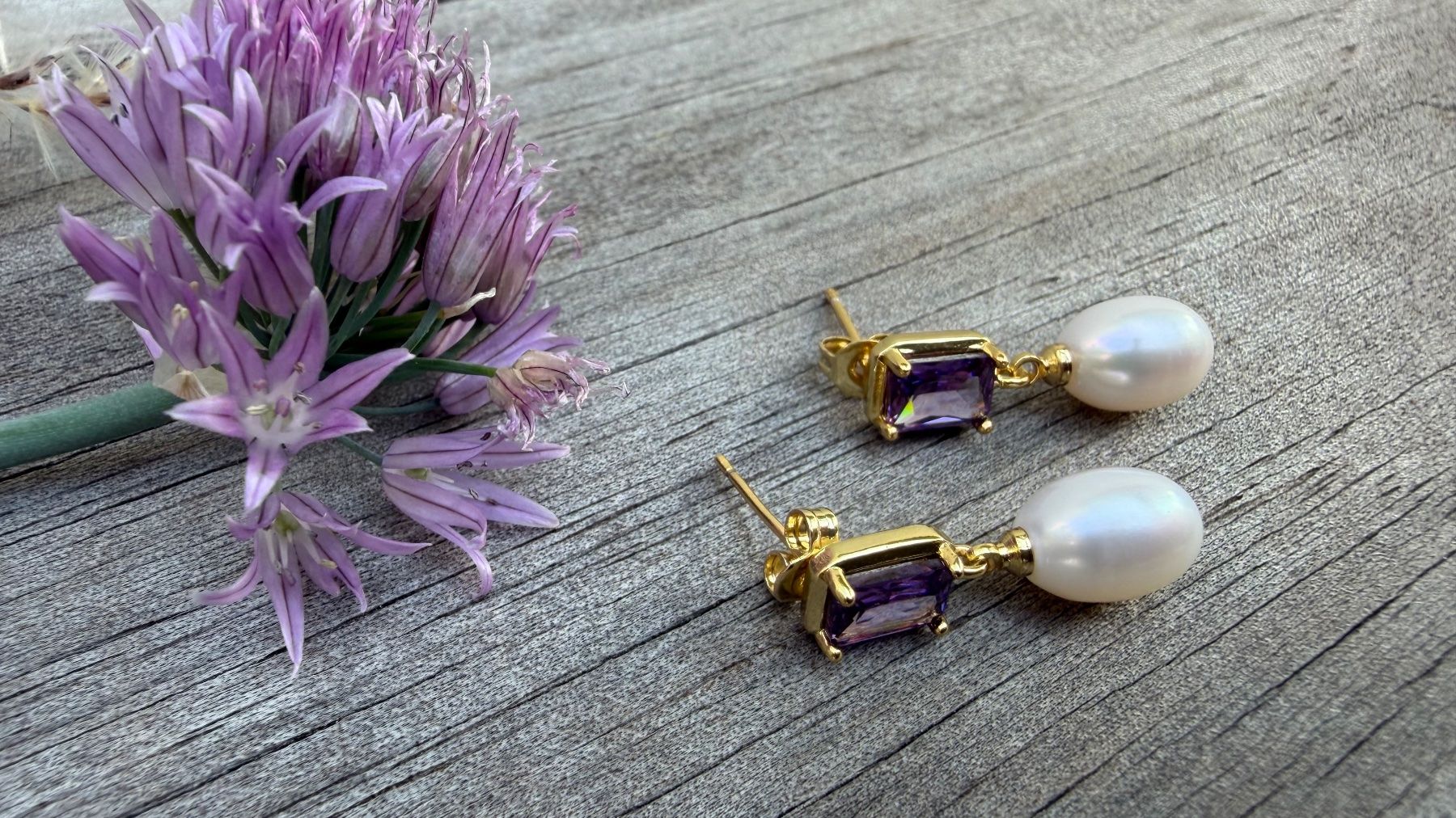 Orecchini pendenti & Orecchini a lobo: Schönste SÜSSWASSER PERLEN- Ohrringe Purple – Nuovo e nell'imballaggio originale da Rombach venduto da Ivreajewels 4