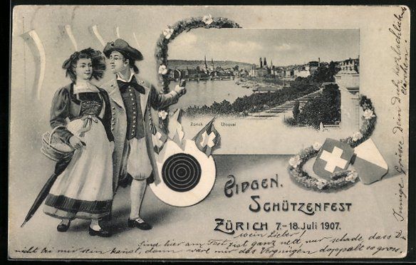 Ansichtskarten: Bern, Eidgenössisches Schützenfest 190 – Gebraucht aus Berlin von bartko-reher