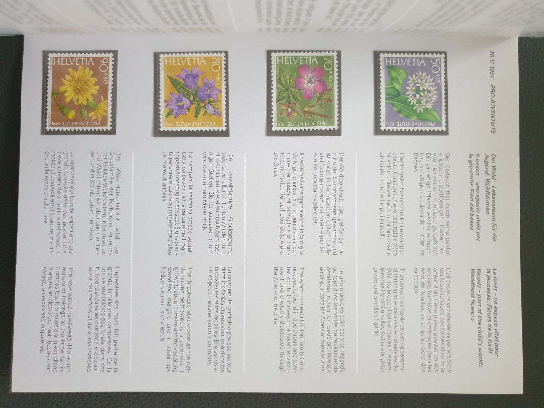 Tutti i francobolli: Jahresbuch CH Briefmarken1991 postfrisch Top – Nuovo (secondo la descrizione) da Frauenfeld venduto da Kasico 8