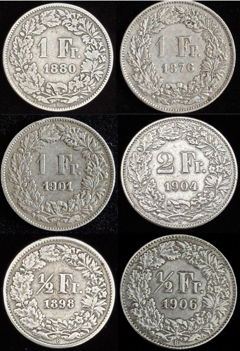 Alle Münzen: 1876, 1880, 1898, 1901, 1904, 1906 – Gebraucht aus Niederlenz von Angi_e