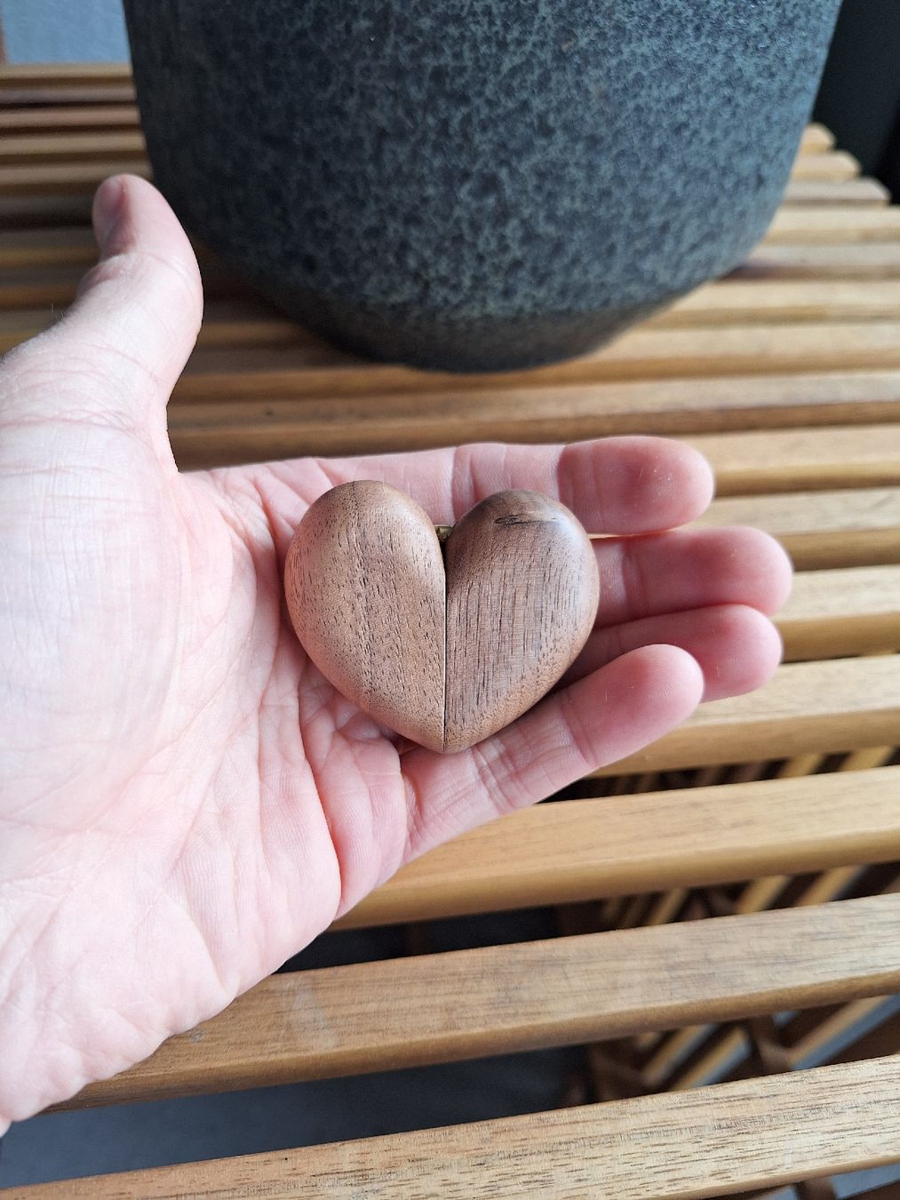 Anelli: Ringbox aus Holz Herzform – Nuovo e nell'imballaggio originale da Jona venduto da SL95