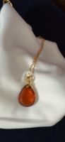 Collier vintage avec pendentif goutte pierrevéritable ✨ (57)