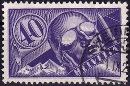 1923, Flugpostmarke "Pilot" Nr. F7, gest., fehlerfrei.