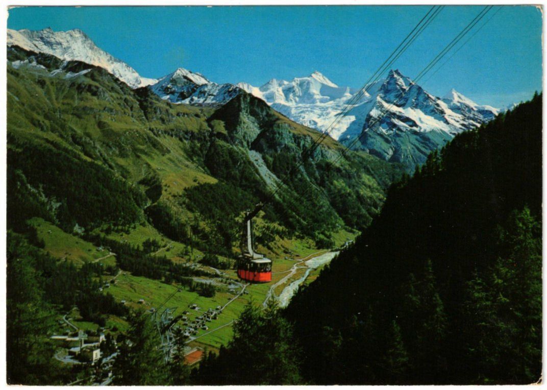 Cartoline postali: Zinal - Luftseilbahn Sorebois – Usato da Binningen venduto da Mountainrider
