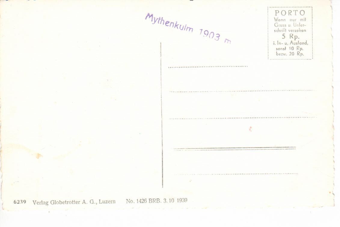 Cartoline postali: Holzegg mit Gr. Mythen – Usato da Wolhusen venduto da Curver9 1