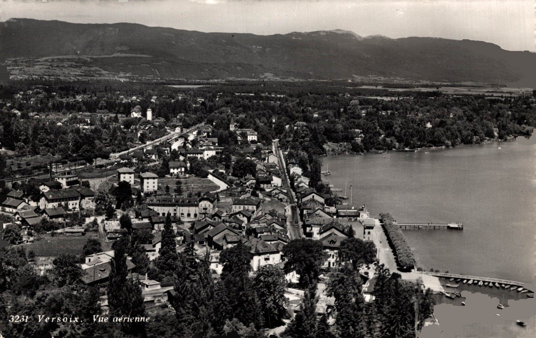 Cartoline postali: Versoix. Vue aérienne – Usato da Bronschhofen venduto da Astore