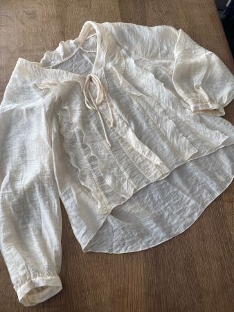 BLUSE/SHIRT GR.One Size beige/ecrù luftig leicht süss