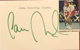 Jana Novotná 1968-2017 Autogramm signiert Karte 8x12cm