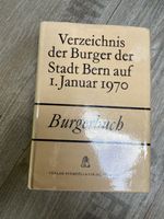 Verzeichnis der Burger der Stadt Bern 1970 Buch