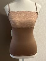 Unterleibchen mit Spitzen braun von Calida Gr. XS