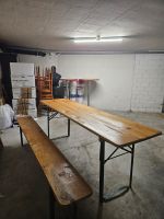 Bierbank Garnitur Holz klappbar gebrauchter Zustand