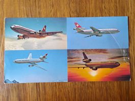 Seltene Gross-Karte Swissair airline issued Douglas DC-10