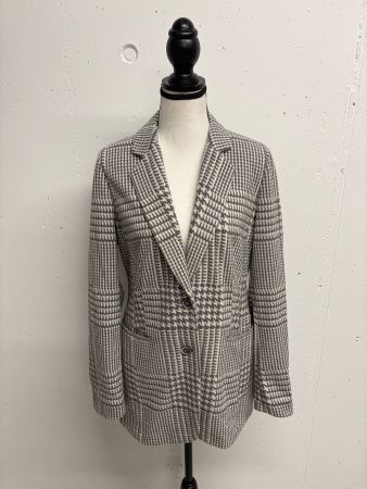 White Label Blazer 36 Hahnentrittmuster schwarz creme