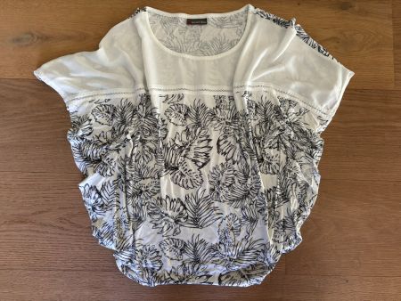 Street One Sommer Shirt, Weiss mit Blumenmuster, Grösse 38