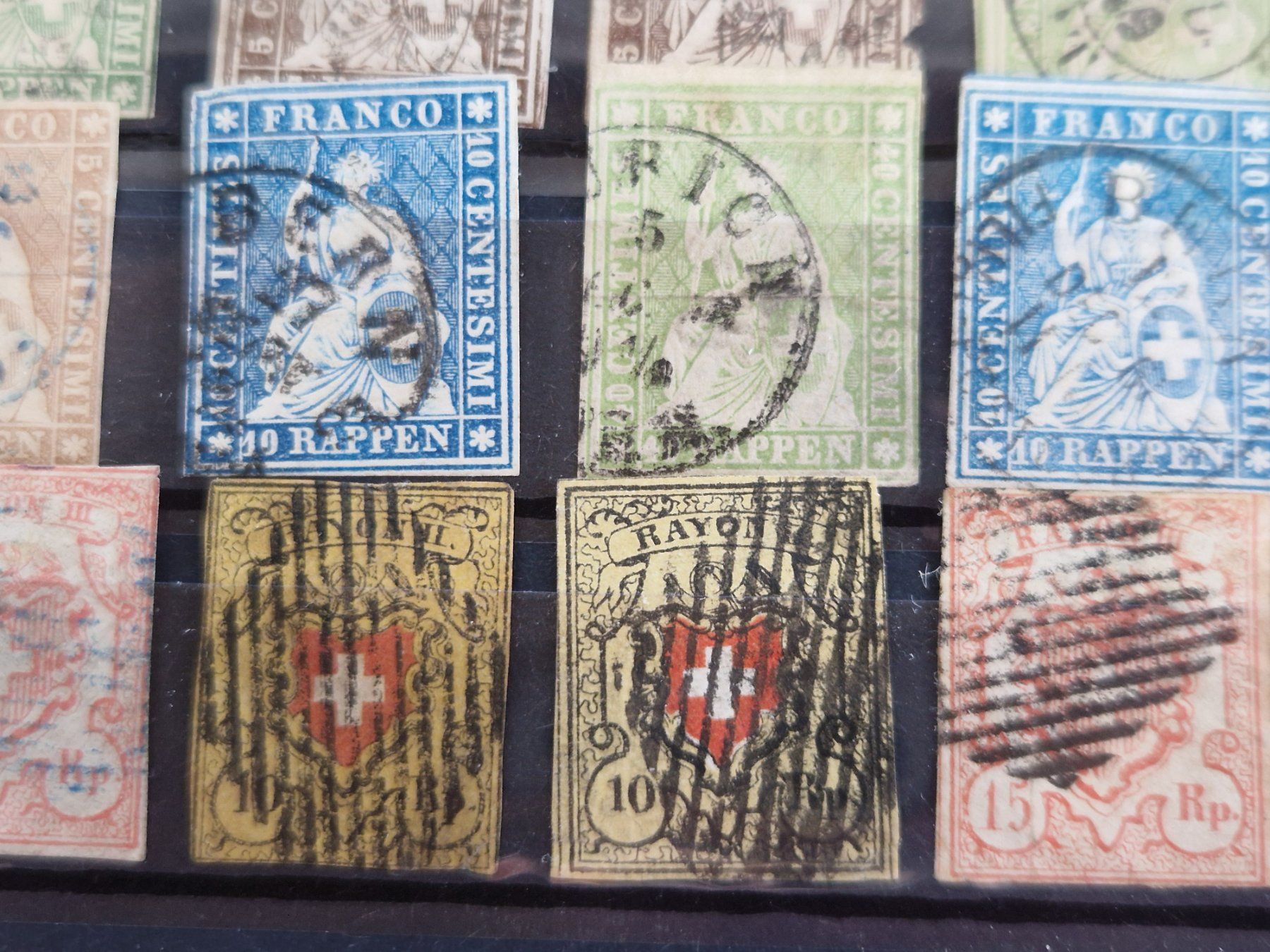 Alle Briefmarken: Ansammlung Rayon / Strubel, ab 1.- – Gebraucht aus Burgdorf von Glossy01 5