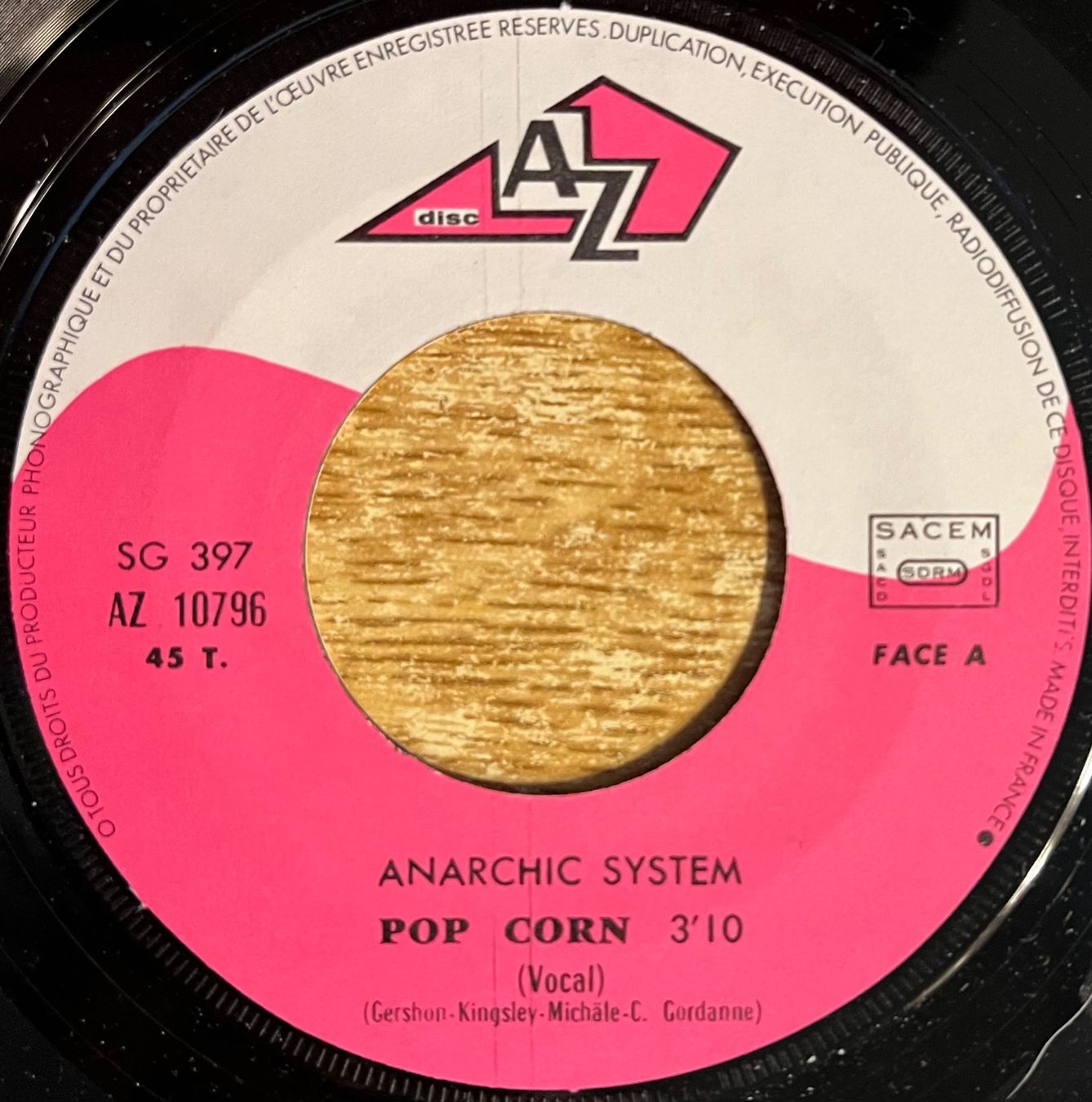 Dischi in vinile: ANARCHIC SYSTEM - POP CORN – Usato da Bussigny venduto da vinyl-pas-cher 3
