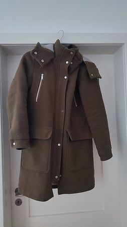 Winterjacke Olivgrün-Braun S Warm winter jacket