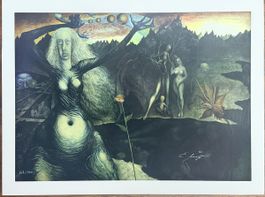 Ernst Fuchs 1930 - Gertrude Baschnegger vor dem Lebensbaum"