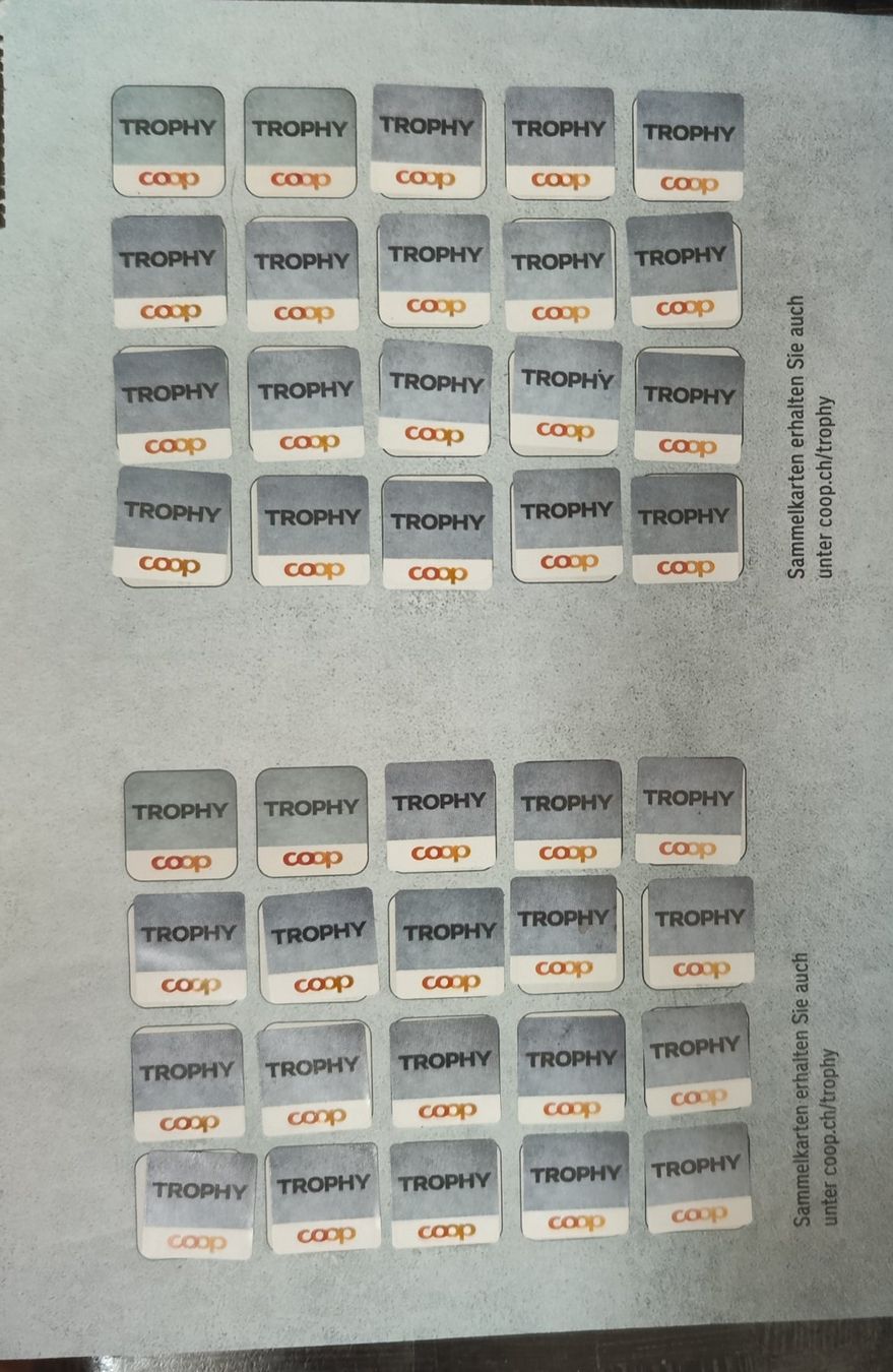 Coop Sammelmarken & -punkte: Coop Trophy - 2x Karten – Neu (gemäss Beschreibung) aus Reinach BL von chilller92