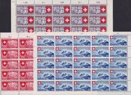 1939, Nr.222-224 Bogen (Landesausstellung) postfrisch. 450.-
