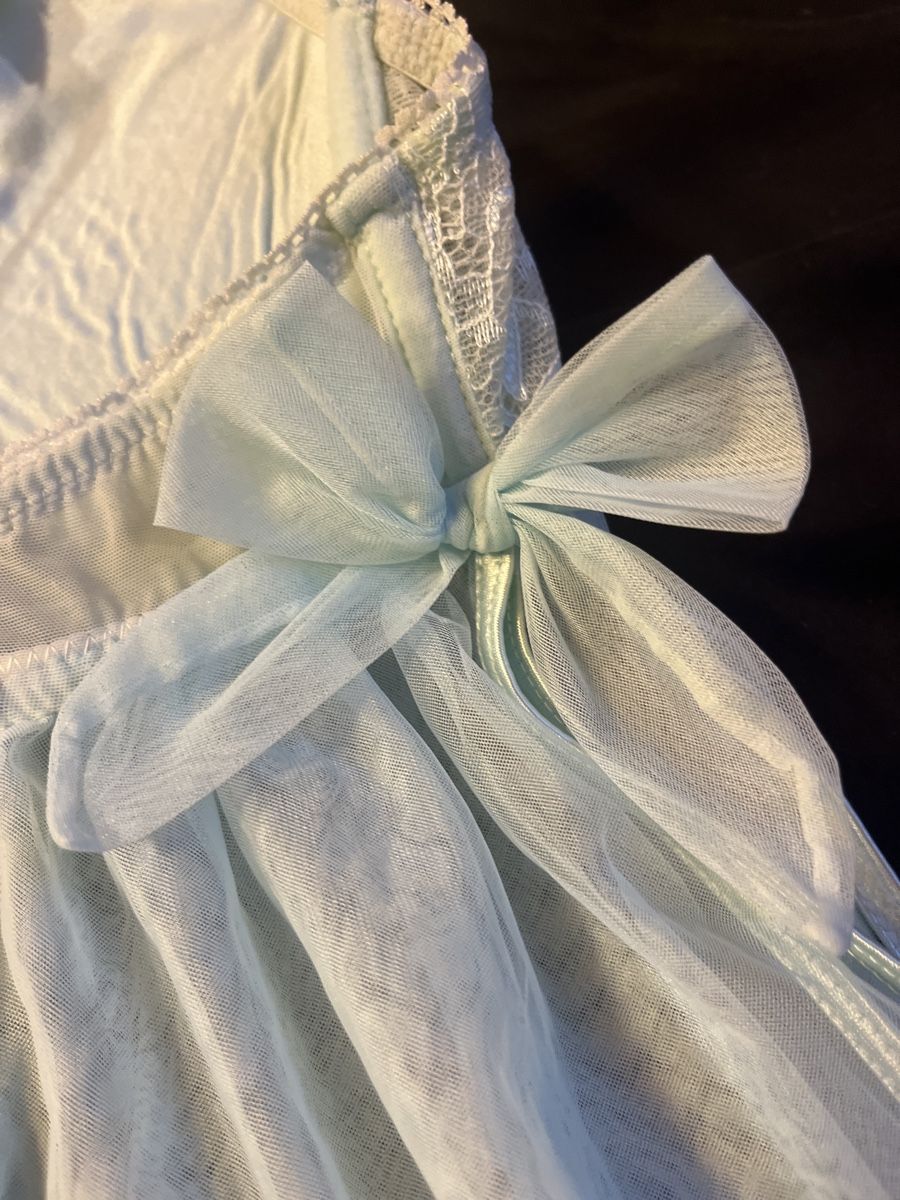 Sonstige Unterwäsche: Verführerisches Neglige, Gr. 70C, Hellblau, Spitze – Gebraucht aus Kaisten von saleforfun 3