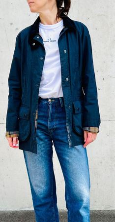 Barbour Classic Bedale Waxed Jacket – Navy – Damen