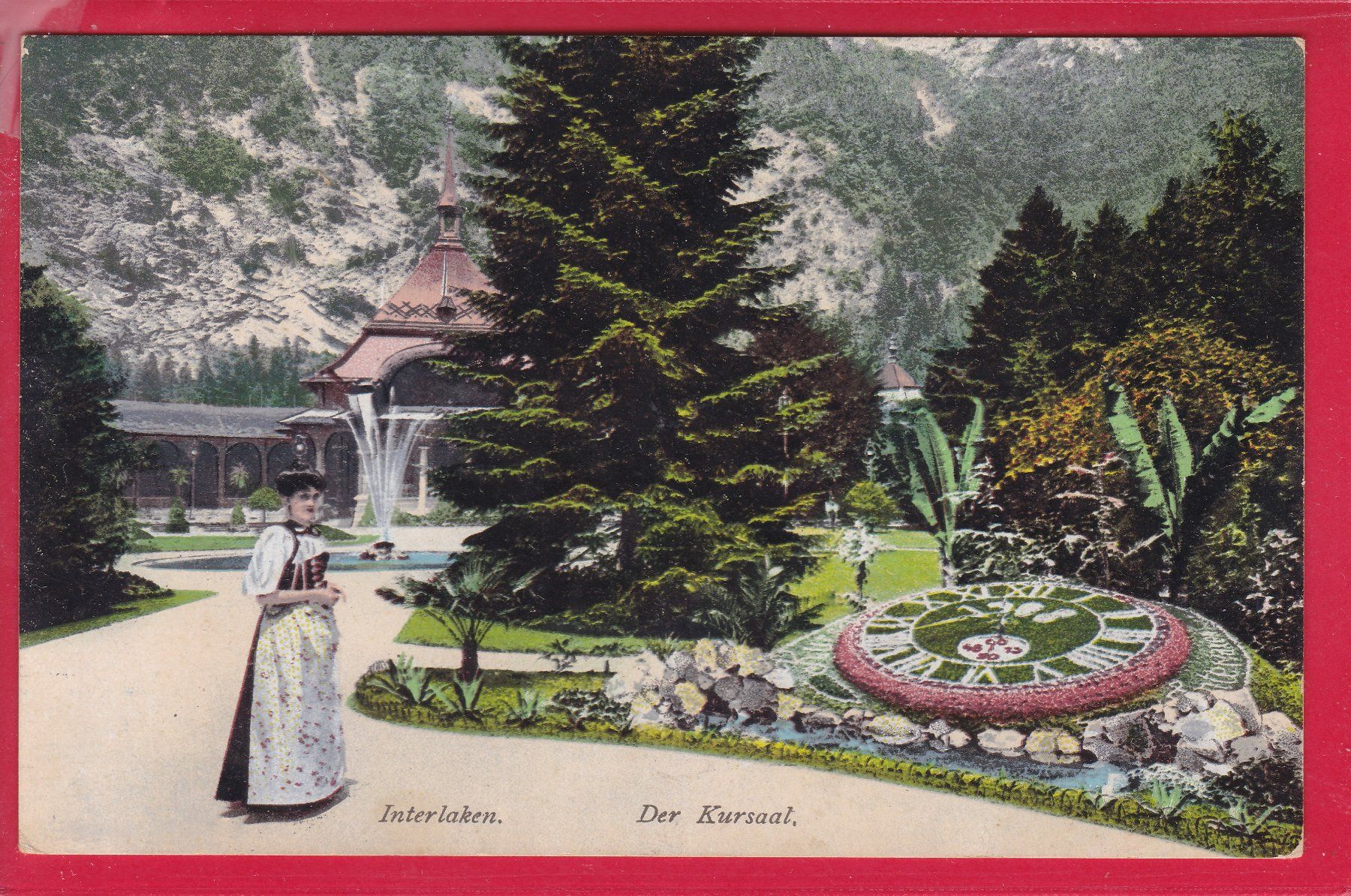 Cartoline postali: INTERLAKEN, DER KURSAAL, 1.8.1910 – Usato da Oberrieden venduto da Gebirgsstelze